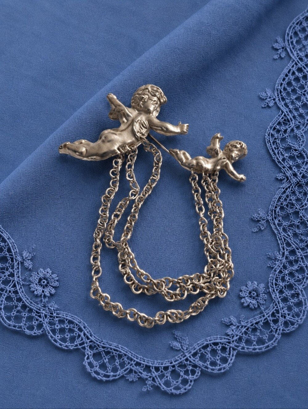 Silver-Tone Jewelry Bundle  Vintage Chatelaine Brooch Elephant Charm & Bracelet - Picture 2 of 13